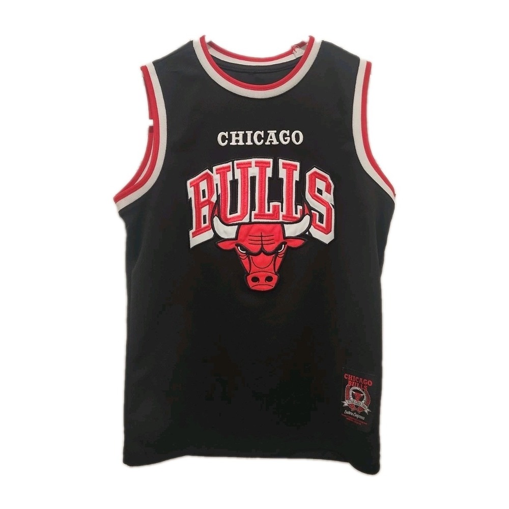 NBA Ultra Game Chicago Bulls Black Embroidered Basketball Jersey - Size Youth 8
